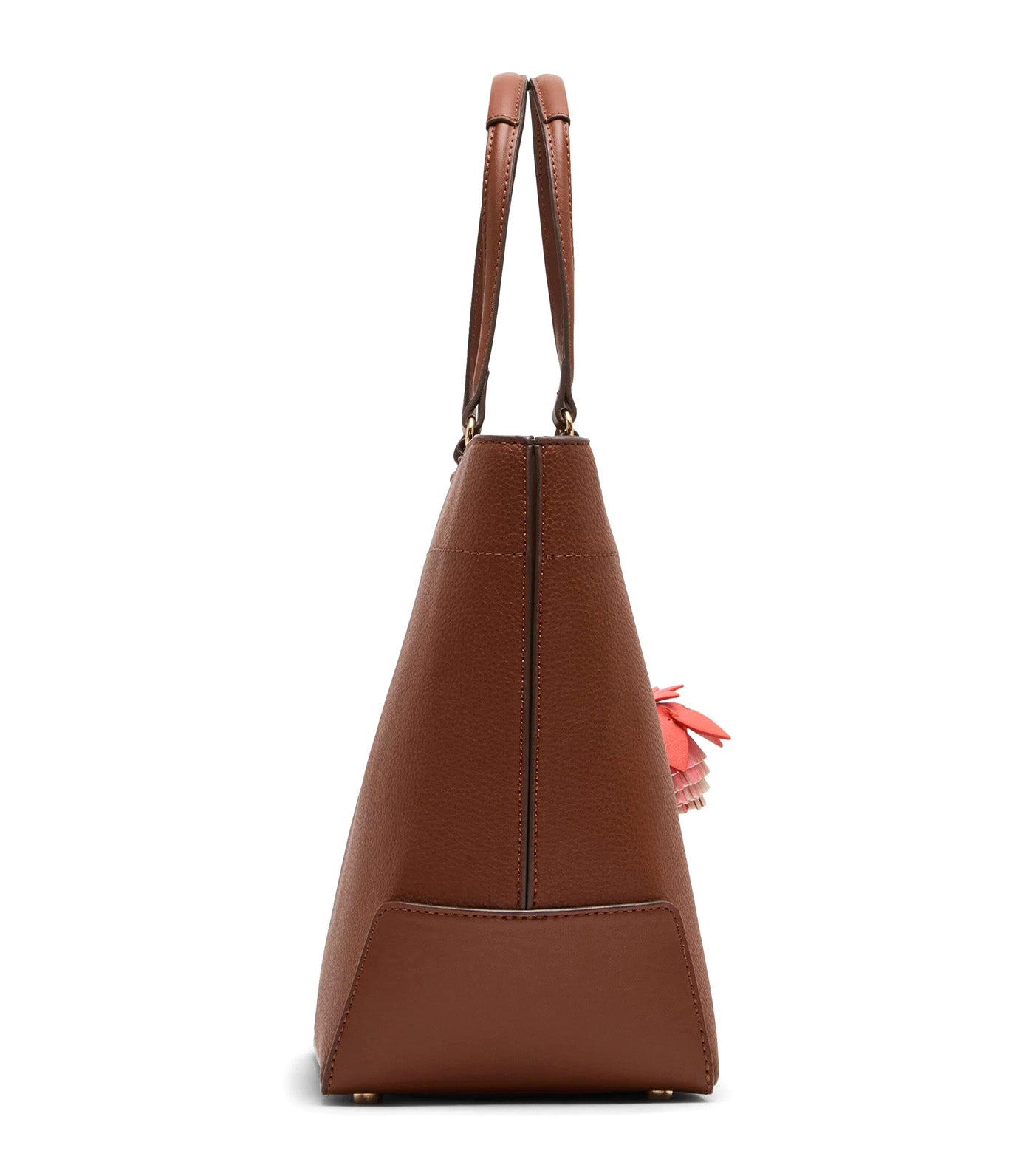 Large East West Tote Bag with Floral Bag Charm