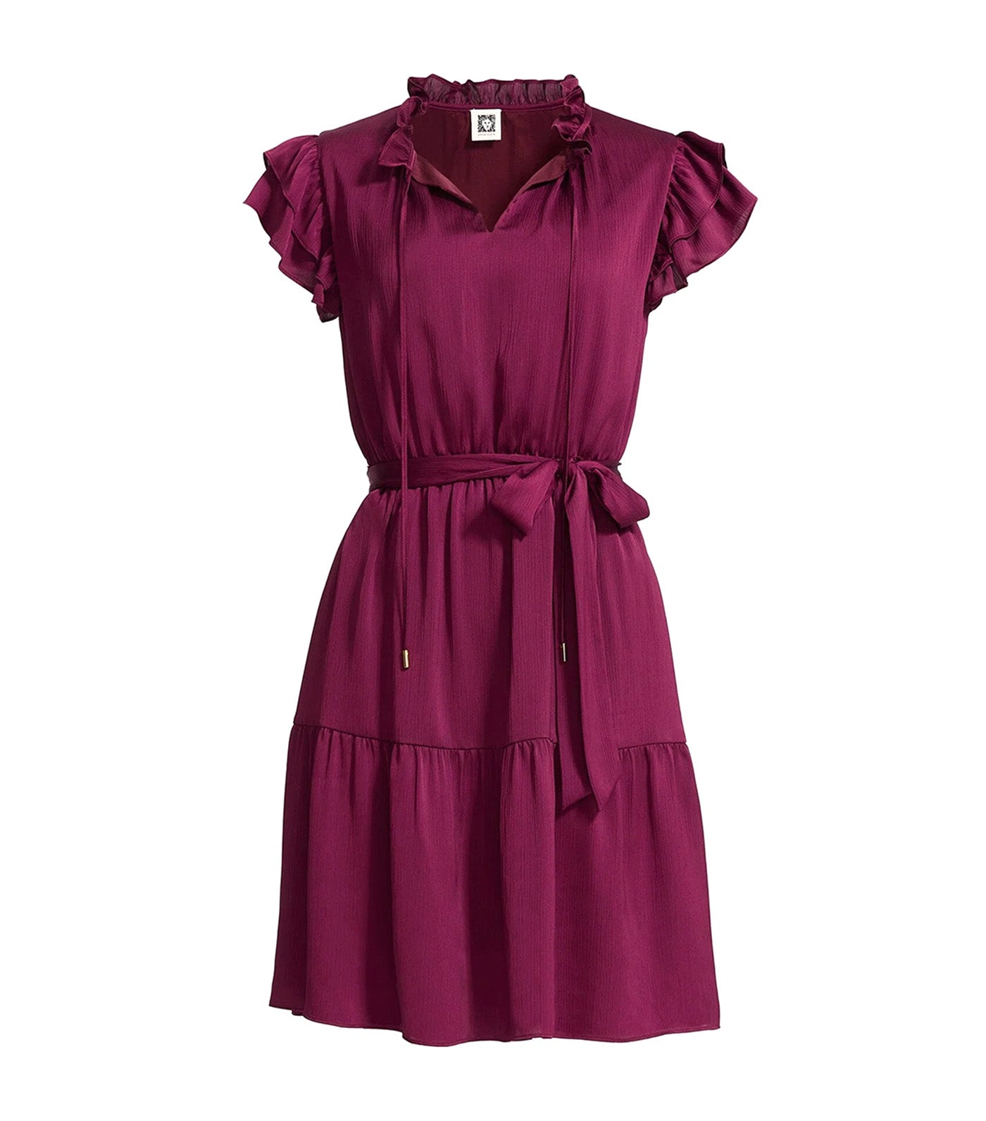 Flutter Sleeve Dress Purple