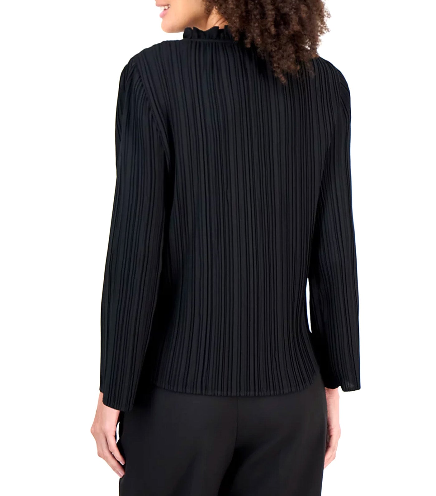 Tie Neck Pleated Top