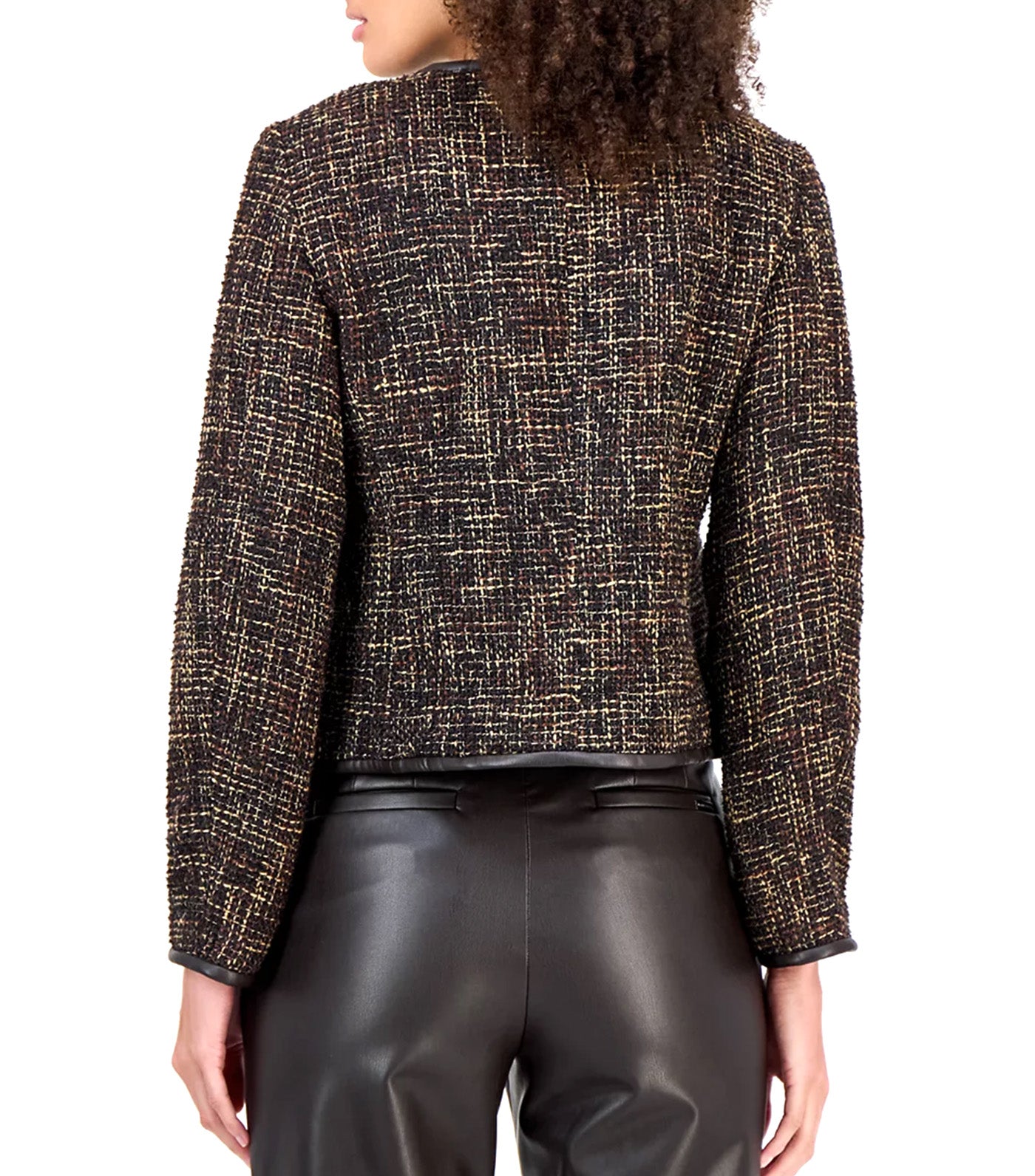 Framed Button Jacket Black Multi