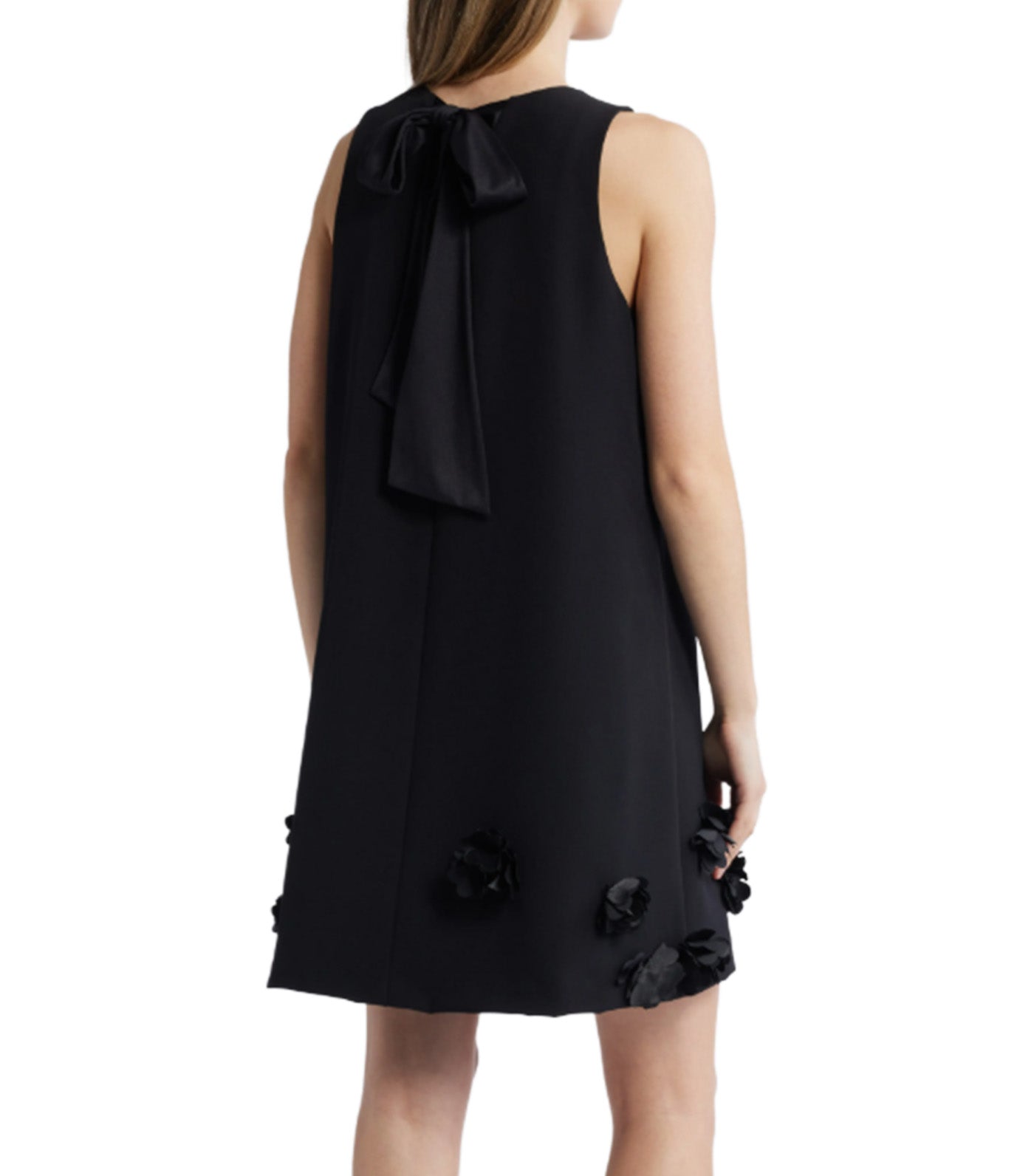 Bi-Stretch Crepe Sleeveless Sheath Dress Black