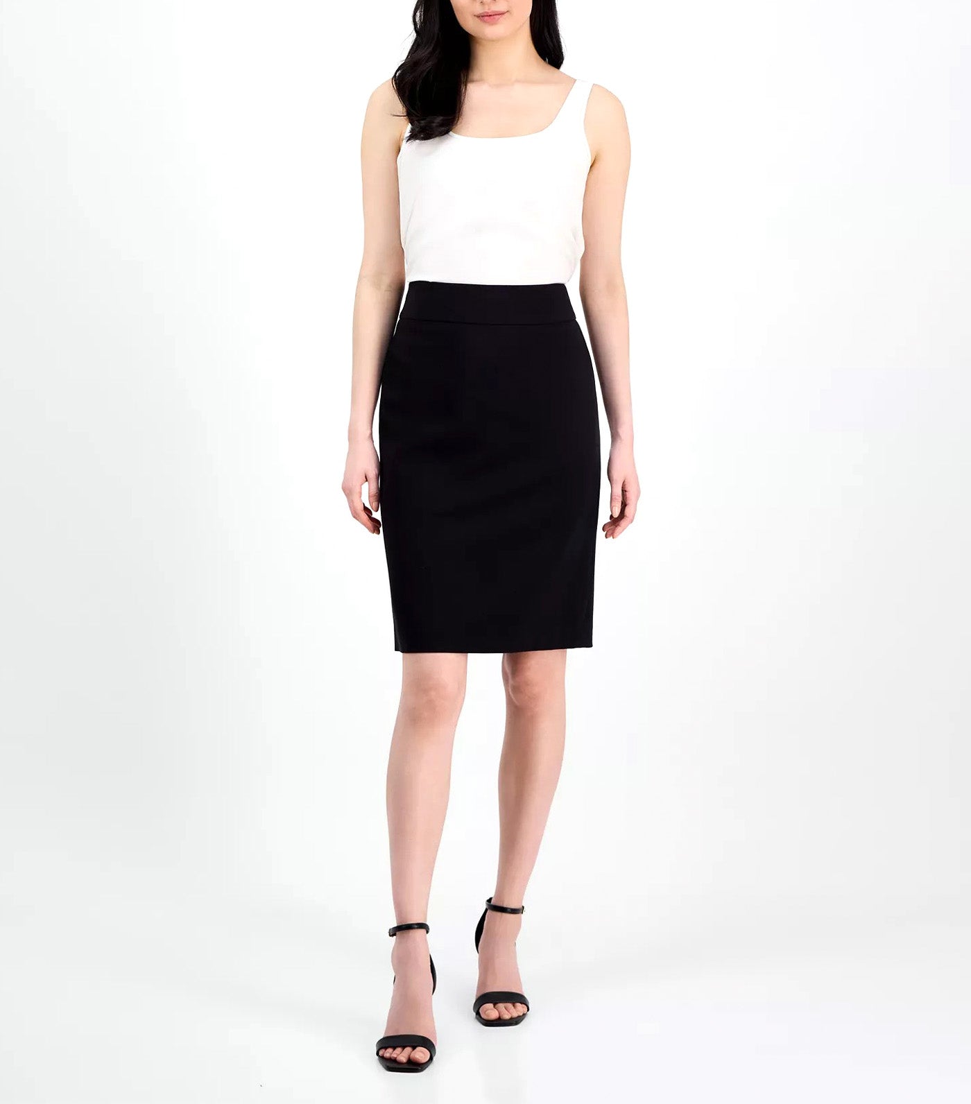 Anne Klein Women's Knee-Length Pencil Skirt Black 