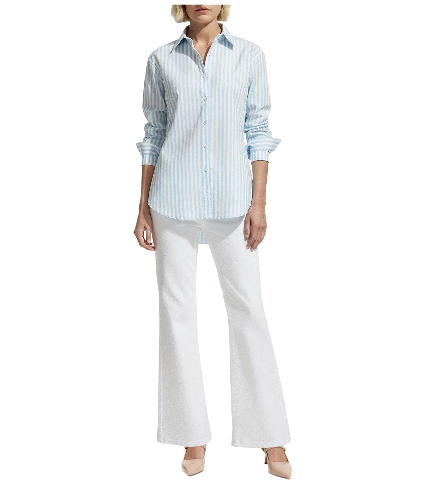 Button Front Shirt Blue Multi