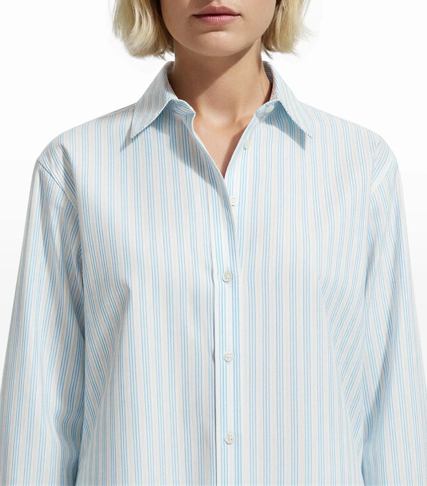 Button Front Shirt Blue Multi