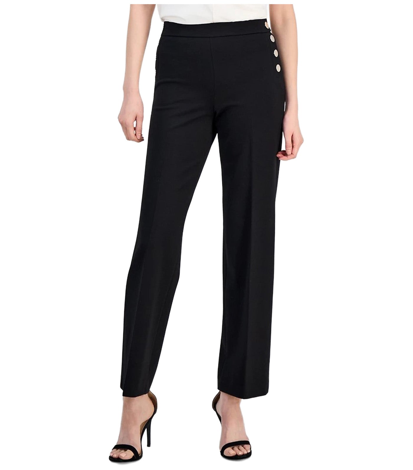Wide Leg Pull on Pant Sailor Black