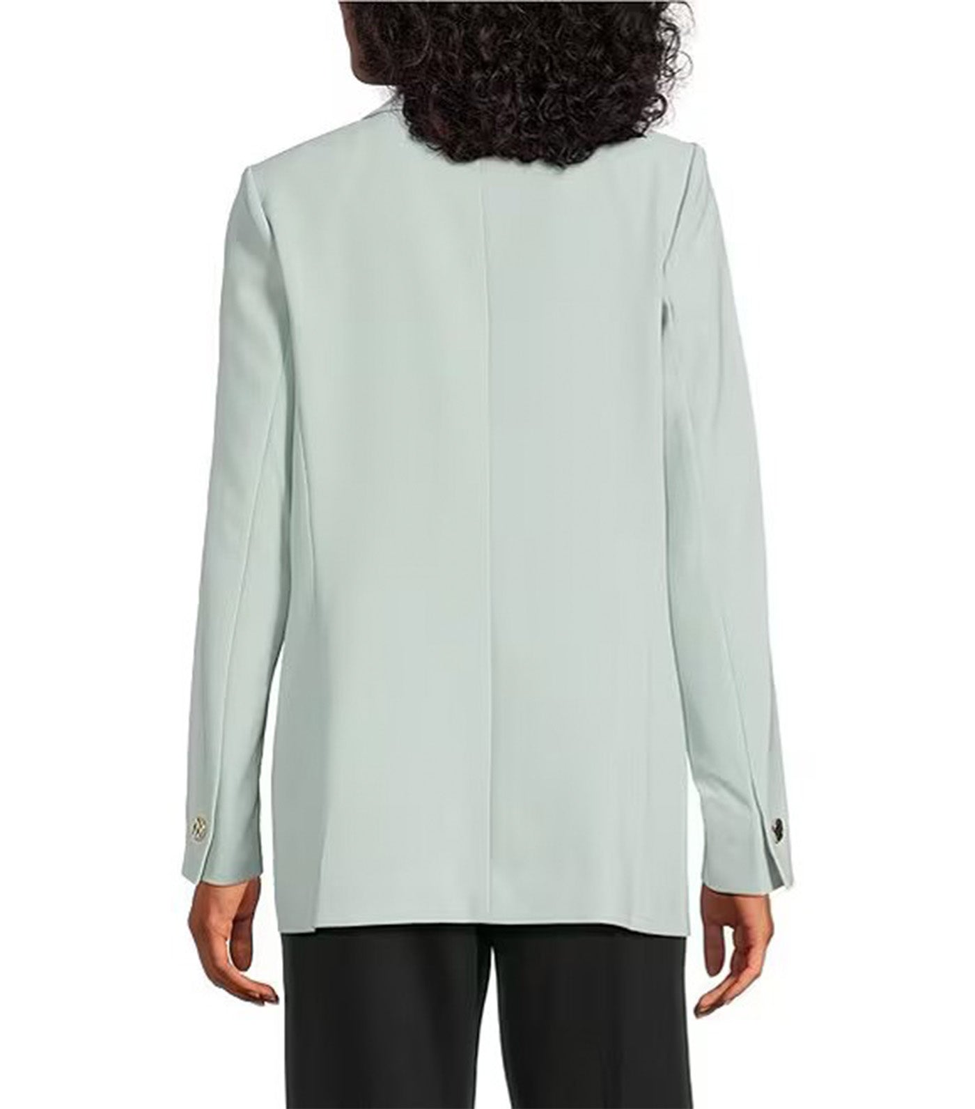 Scrunch Sleeve Open Front Jacket Light Green