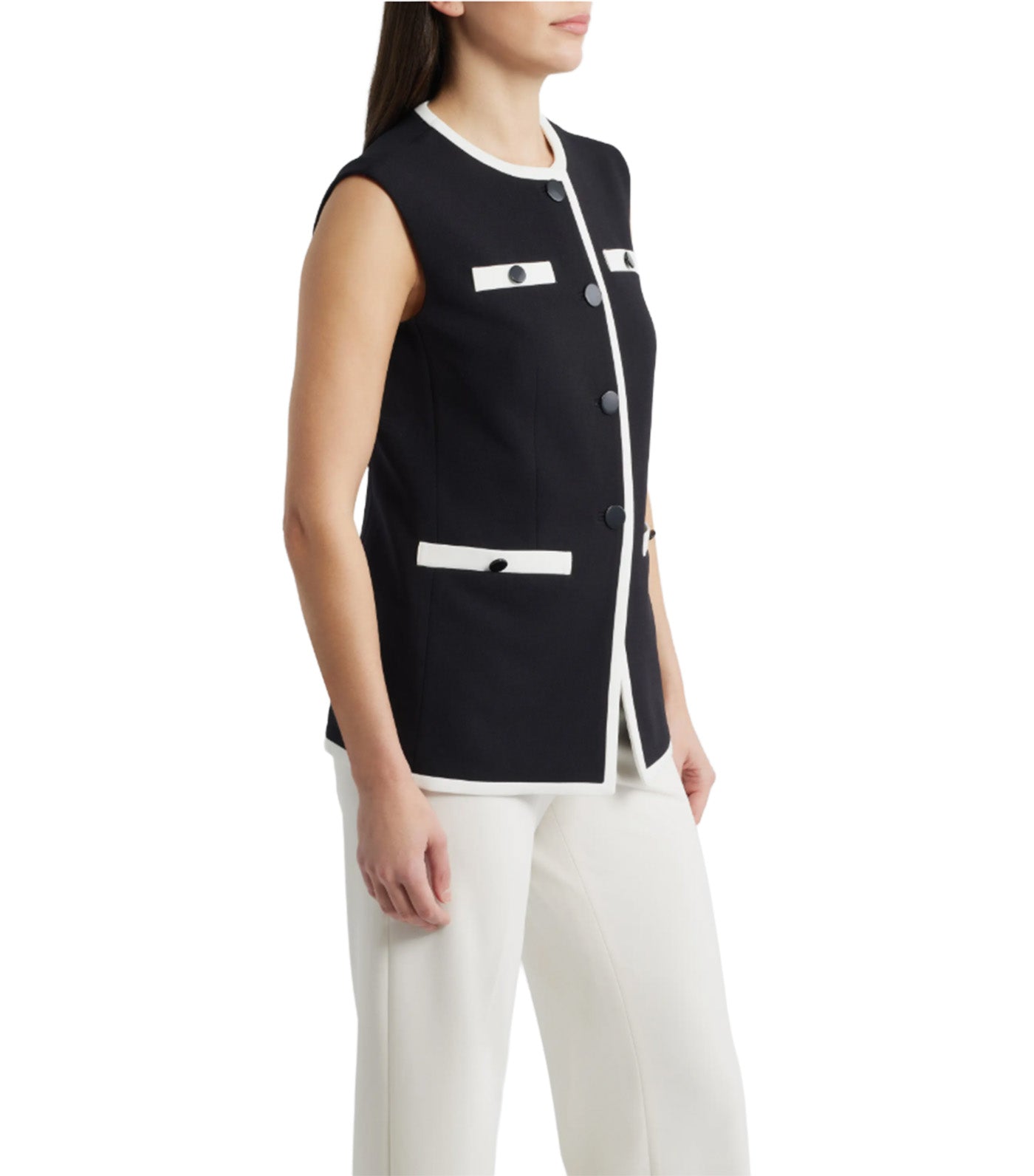 Colorblock Vest Black Multi