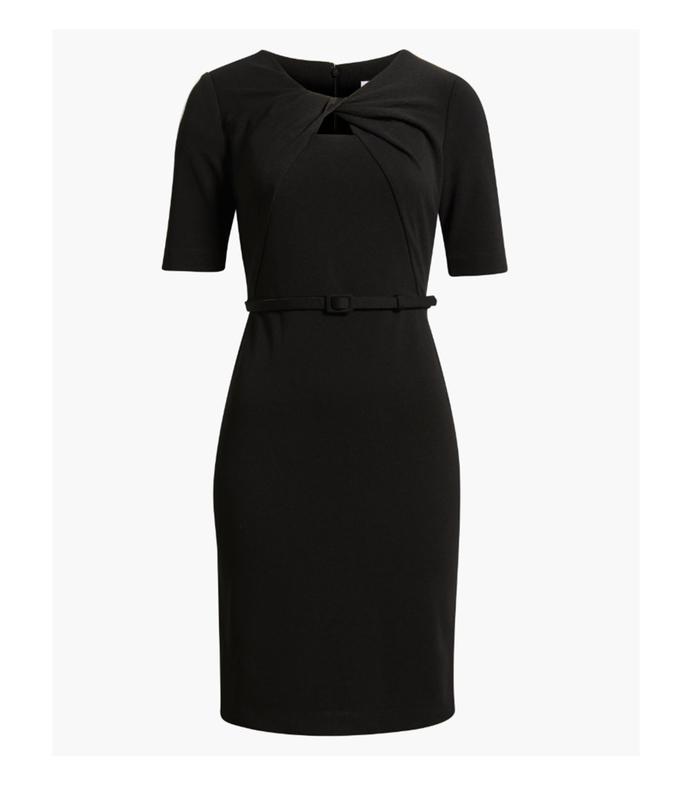 Anne Klein Twist Detail Crepe Sheath Dress Black 