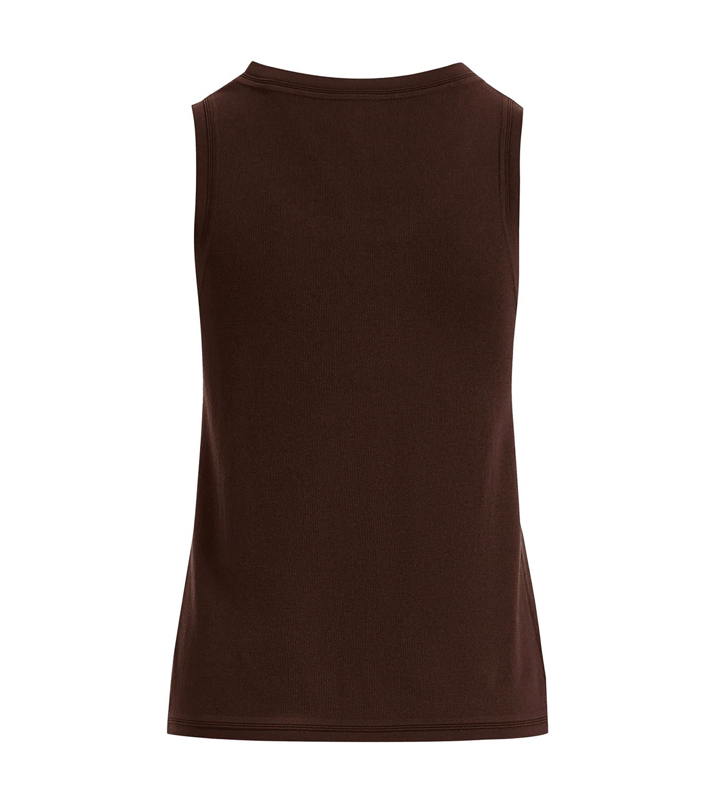 Full Needle Knit Tank Top Dark Brown