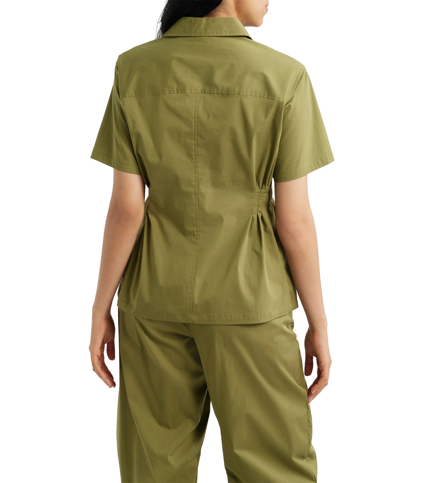 Pleated Waist Shirt Green