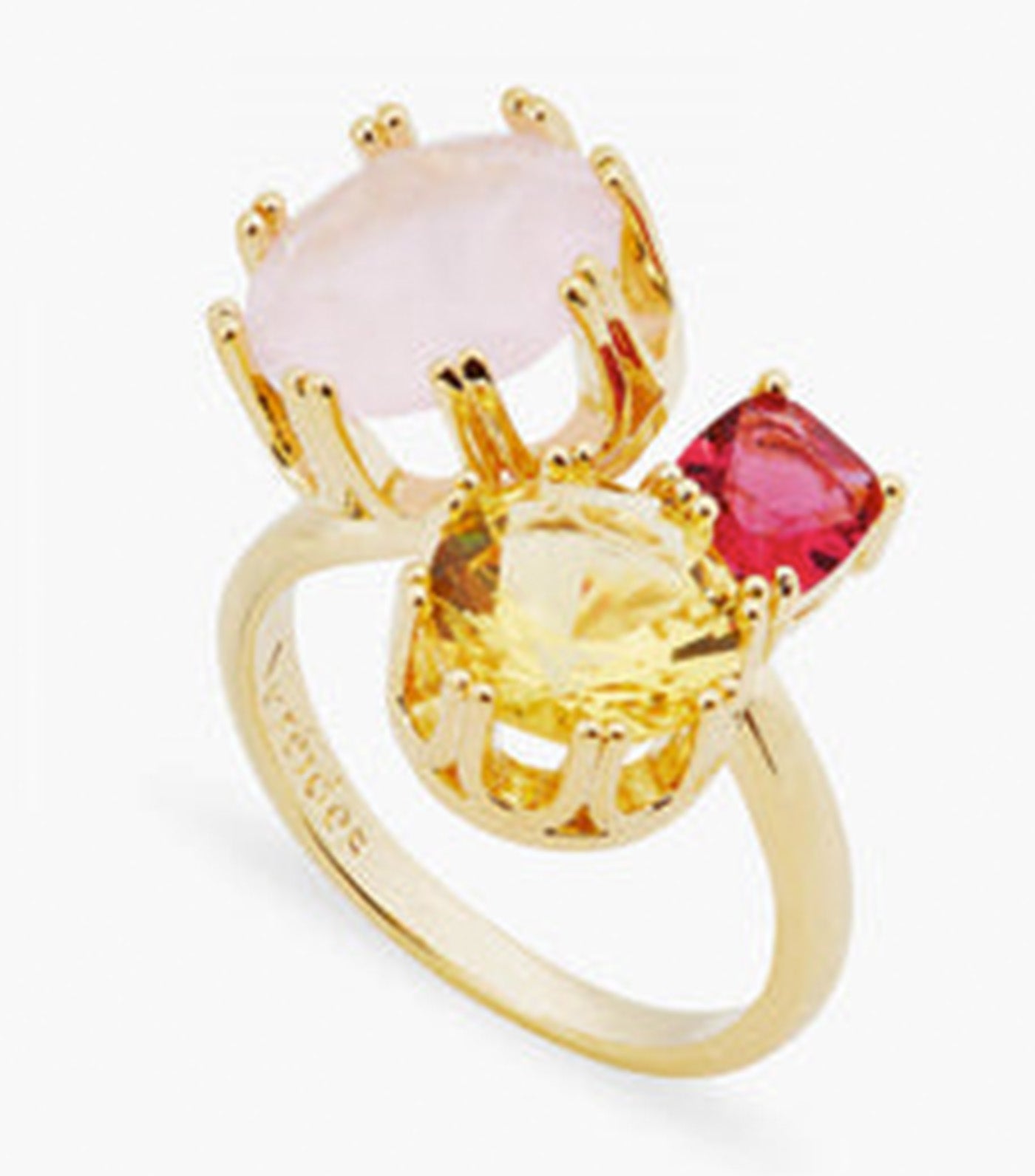 Pink and Yellow Stones Ring