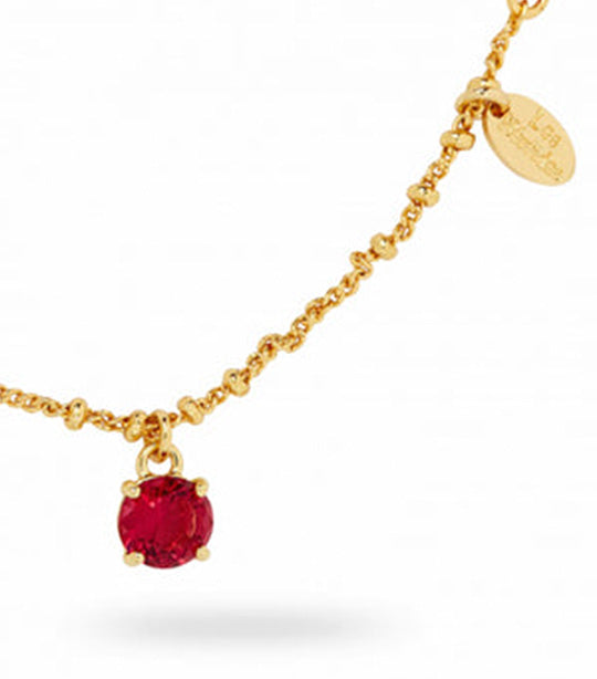 Garnet Red Faceted Glass Bracelet