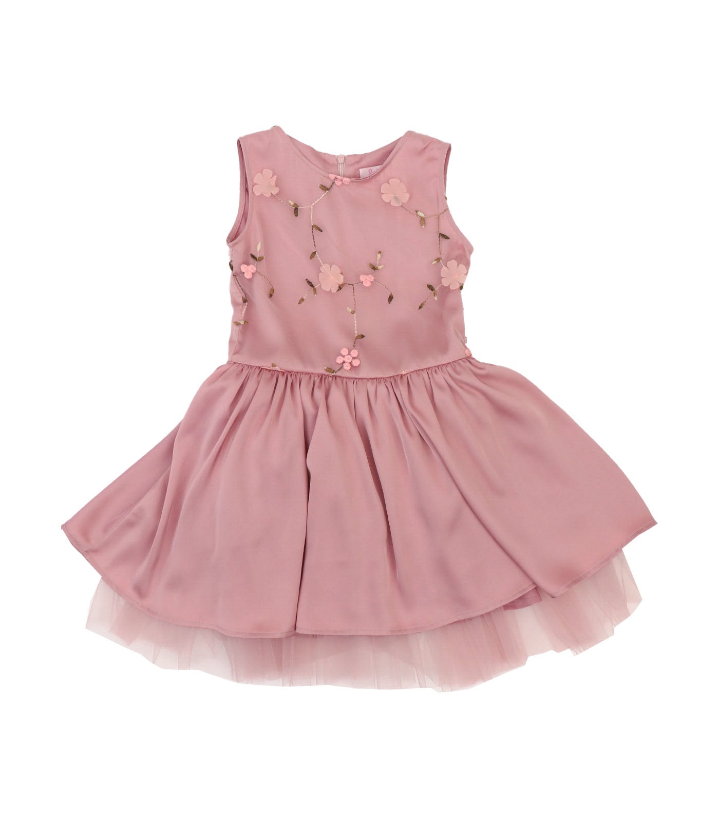 Aurora Embroidered Tulle Dress Pink