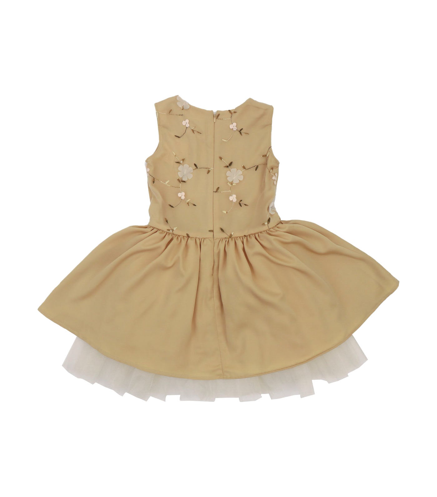 Aurora Embroidered Tulle Dress Yellow