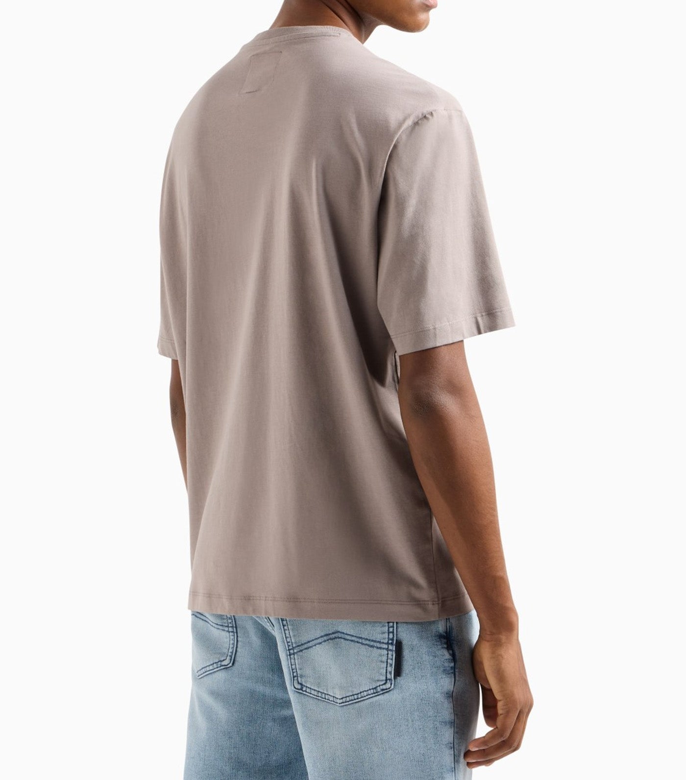 Regular Fit T-Shirt in Cotton Jersey Driftwood