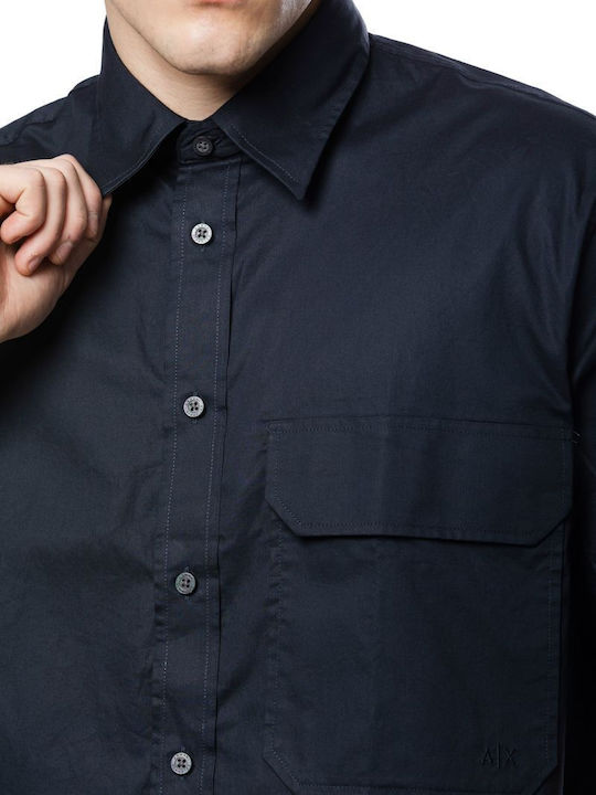 Short-Sleeve Cotton Button-Down Shirt Dark Sapphire