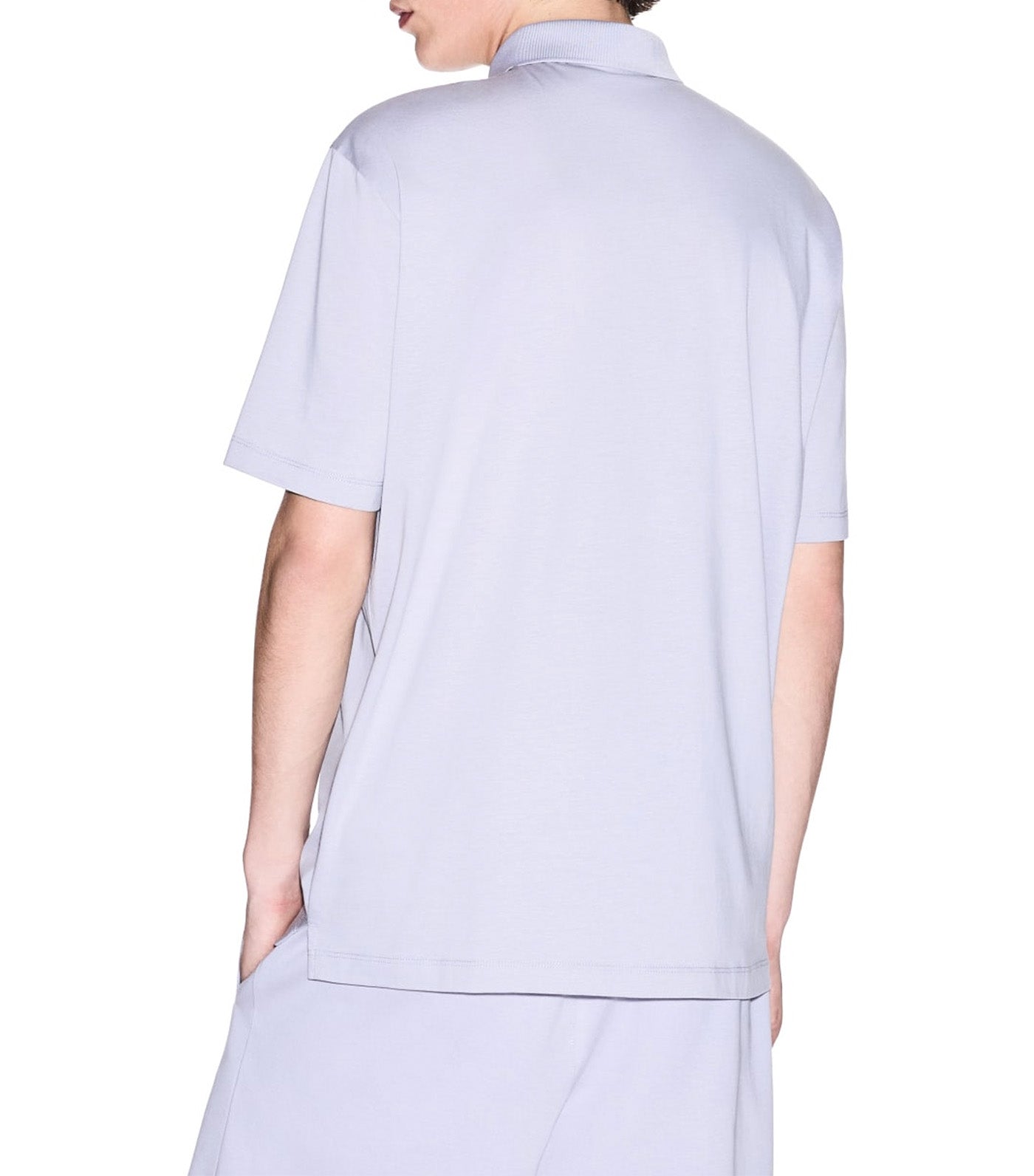 Regular Fit Mercerised Cotton Polo Lilac Gray