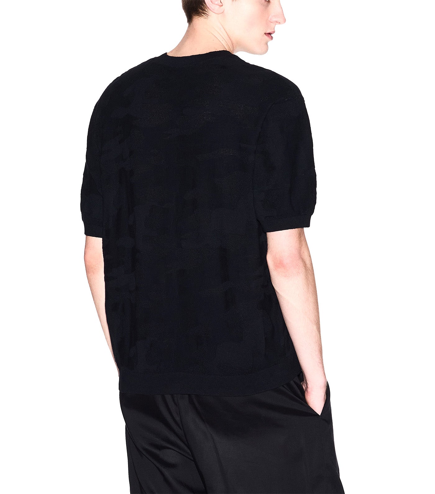 Camouflage Cotton Sweater Black