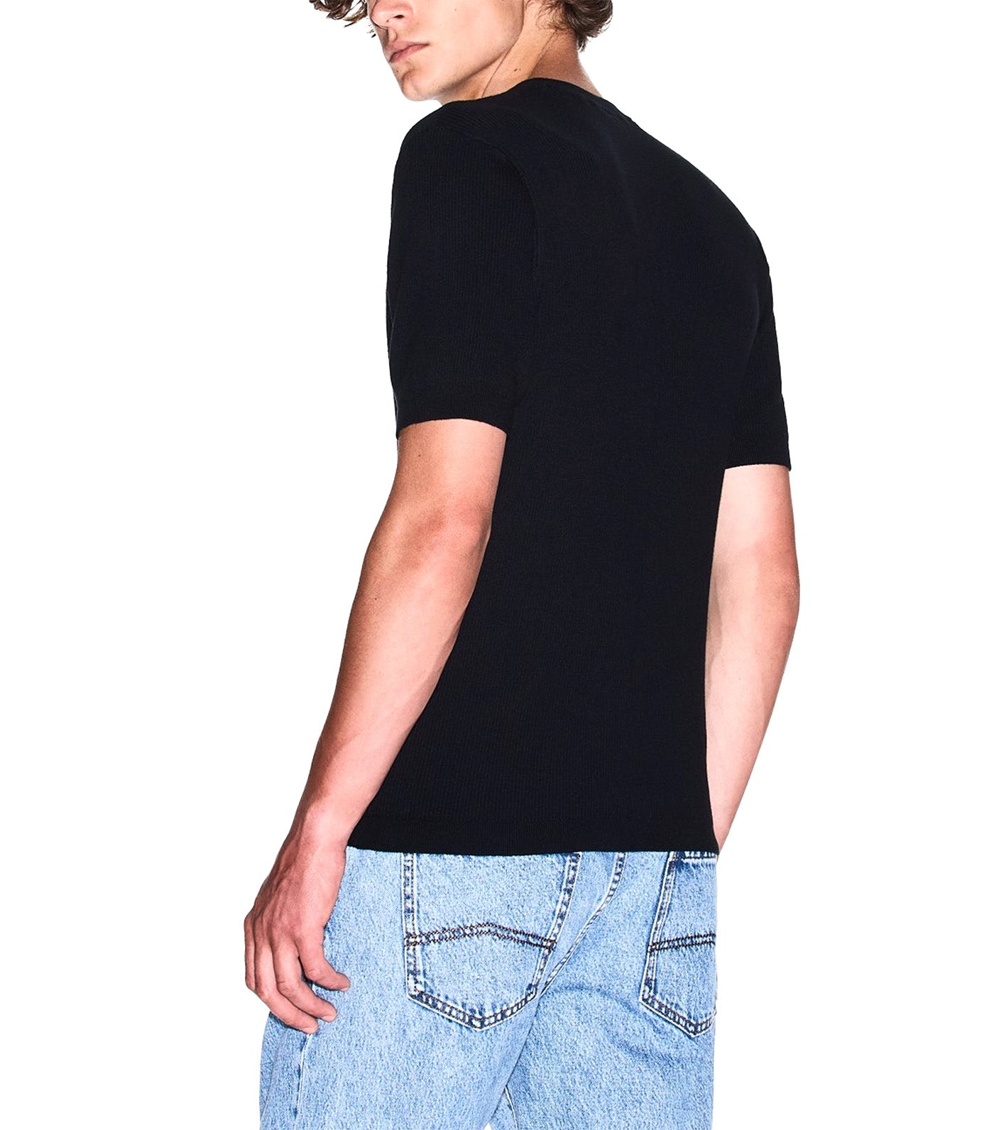 Cotton Crew Neck Sweater Black