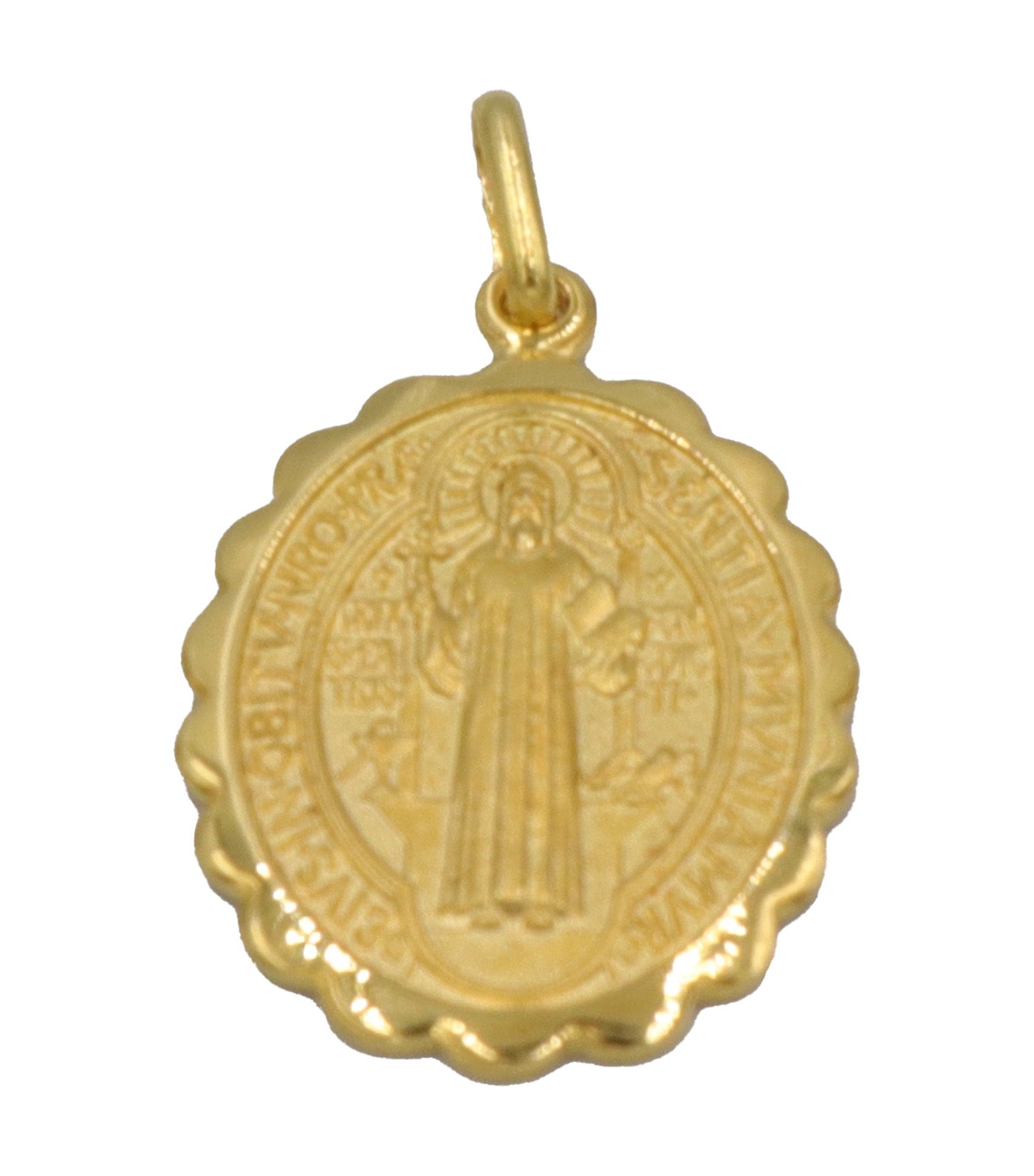 St. Benedict Oval Medal 18k Yellow Gold