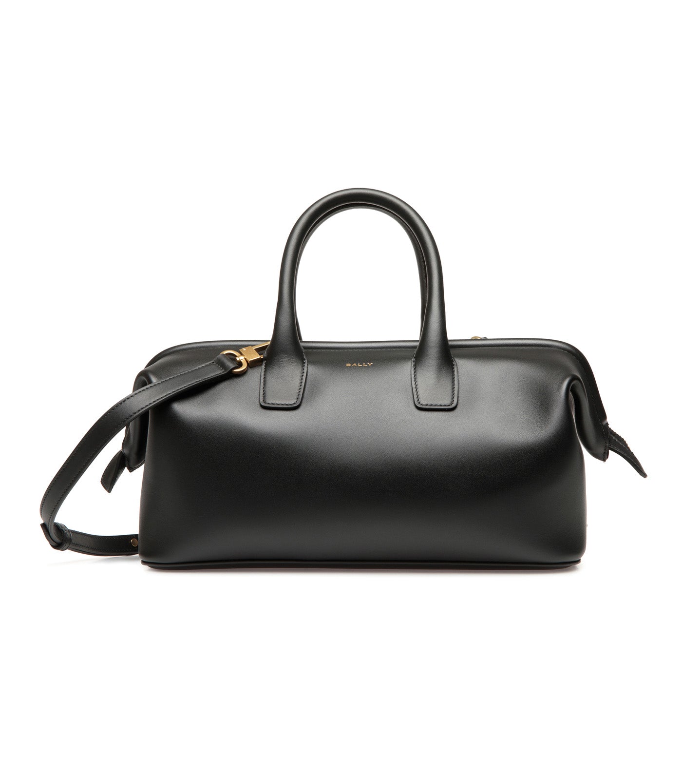 Belle Small Top Handle Bag Black Leather