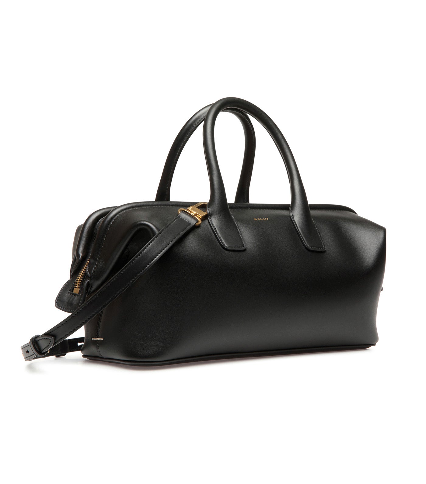 Belle Small Top Handle Bag Black Leather