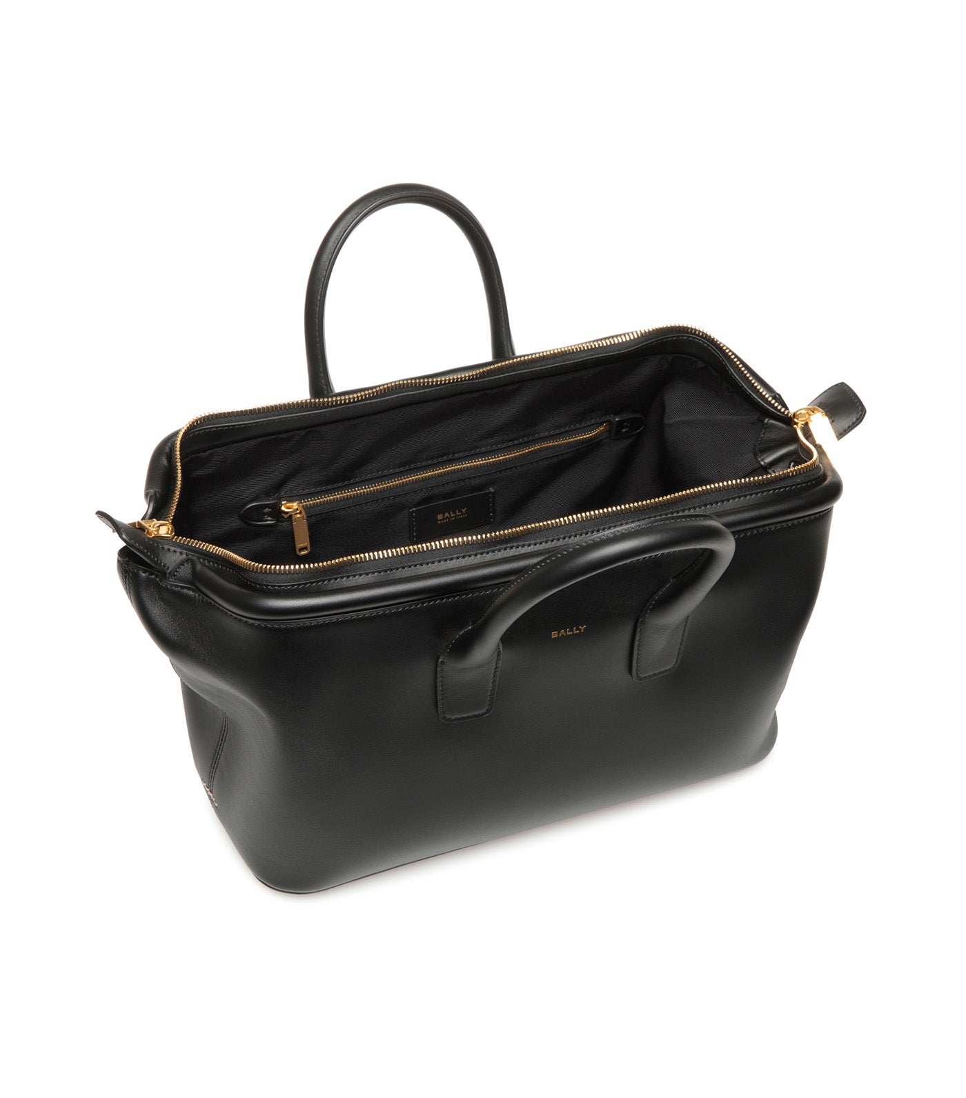 Belle Small Top Handle Bag Black Leather
