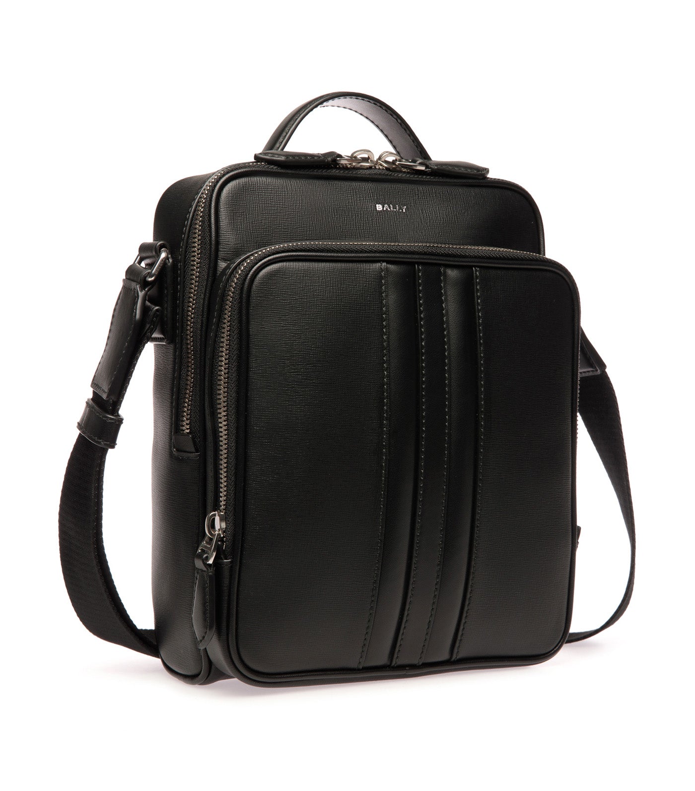 Mythos Crossbody Bag in Recycled Leather Black