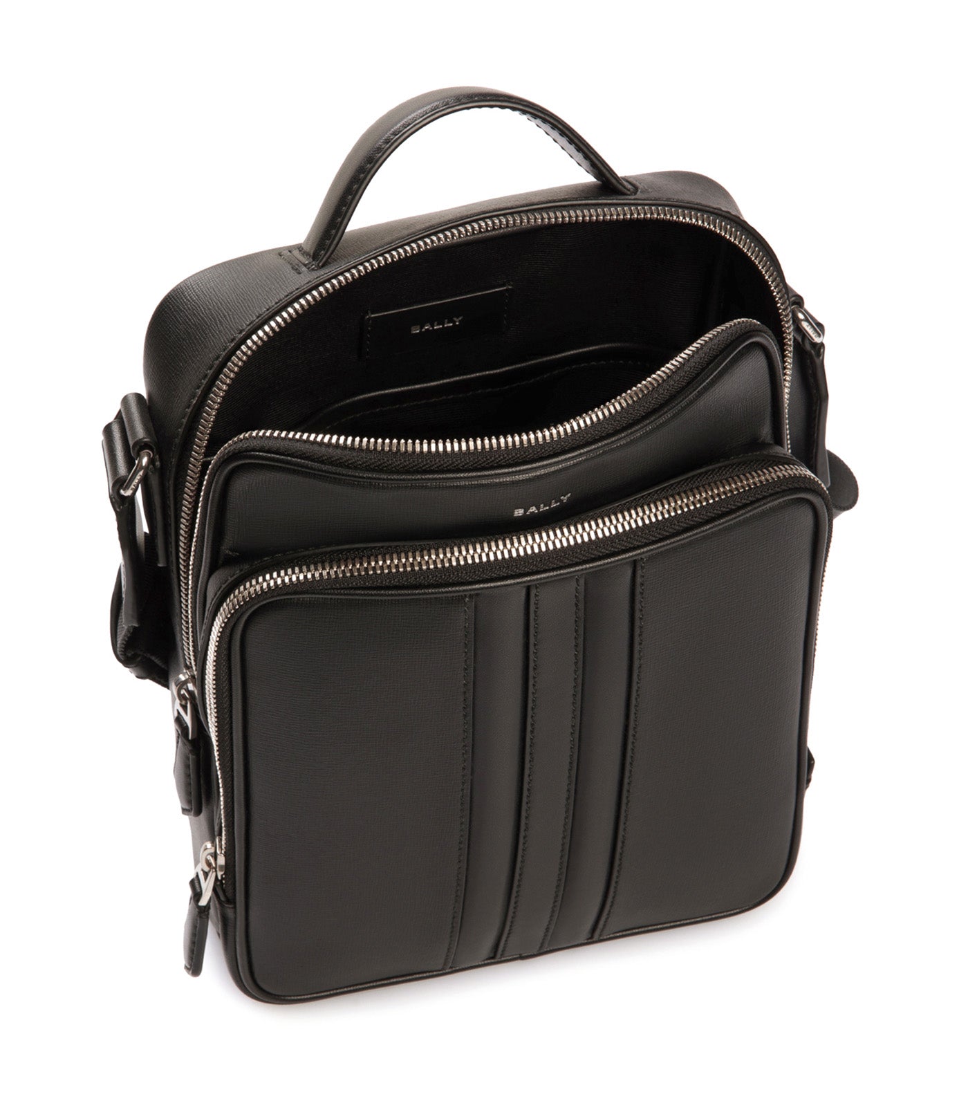Mythos Crossbody Bag in Recycled Leather Black