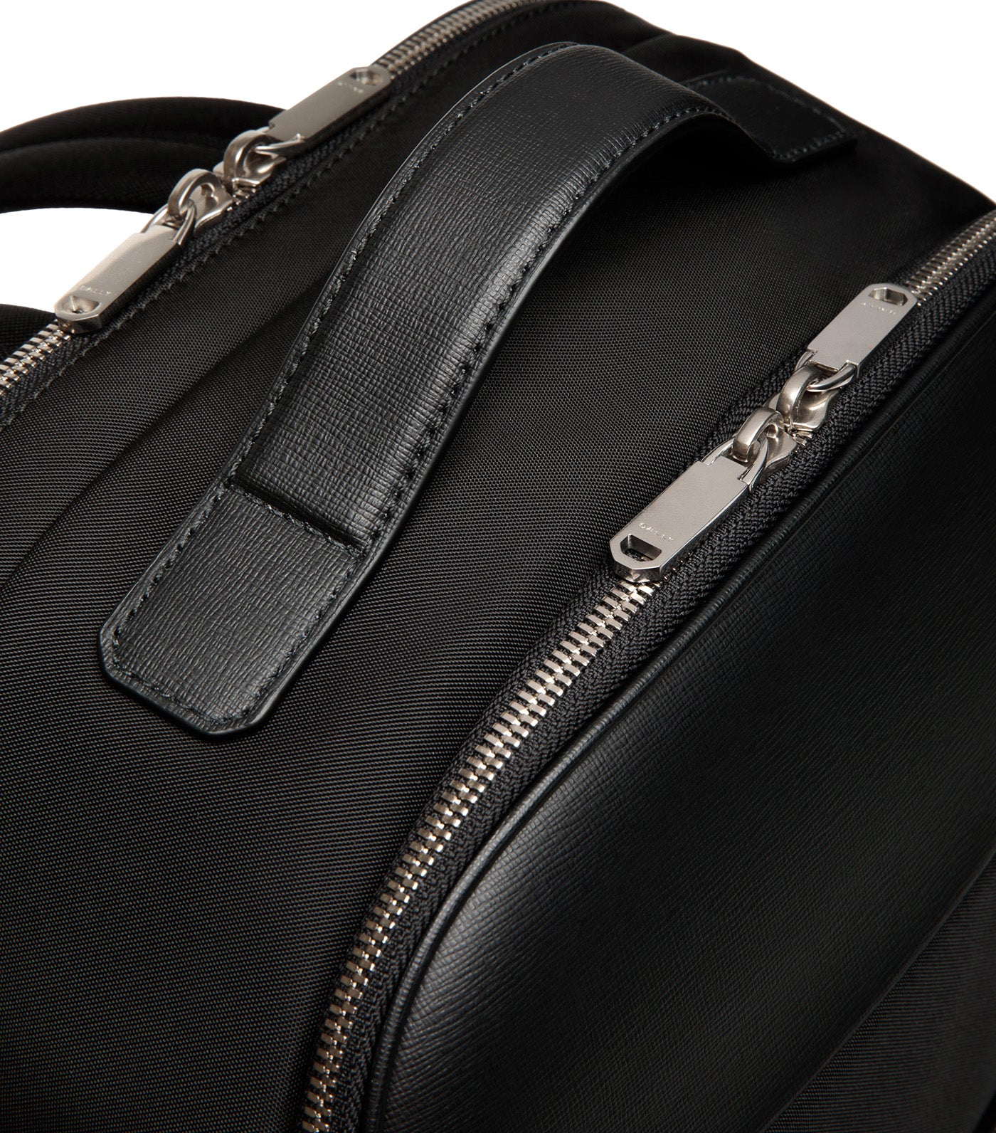 Vogel Backpack in Nylon and Recycled Leather Black