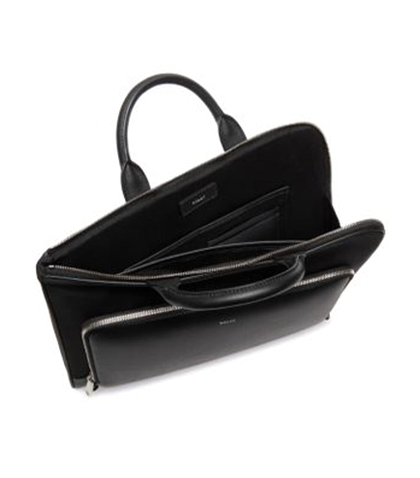 Vogel Briefcase in Nylon and Recycled Leather Black