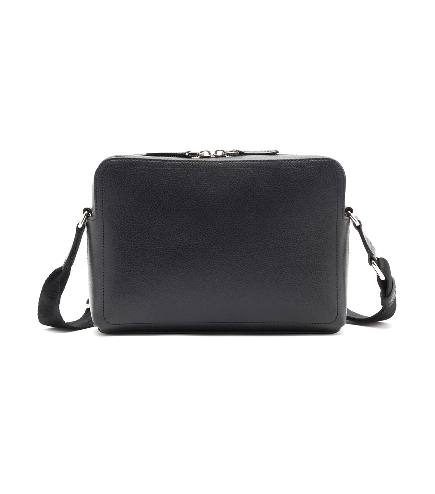 Capitol Crossbody Bag in Grained Leather Black