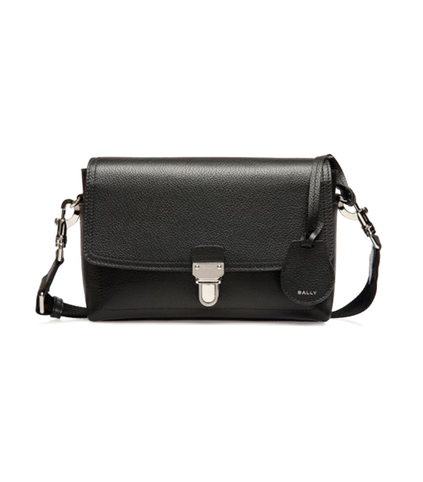 Capitol Crossbody Bag in Grained Leather Black
