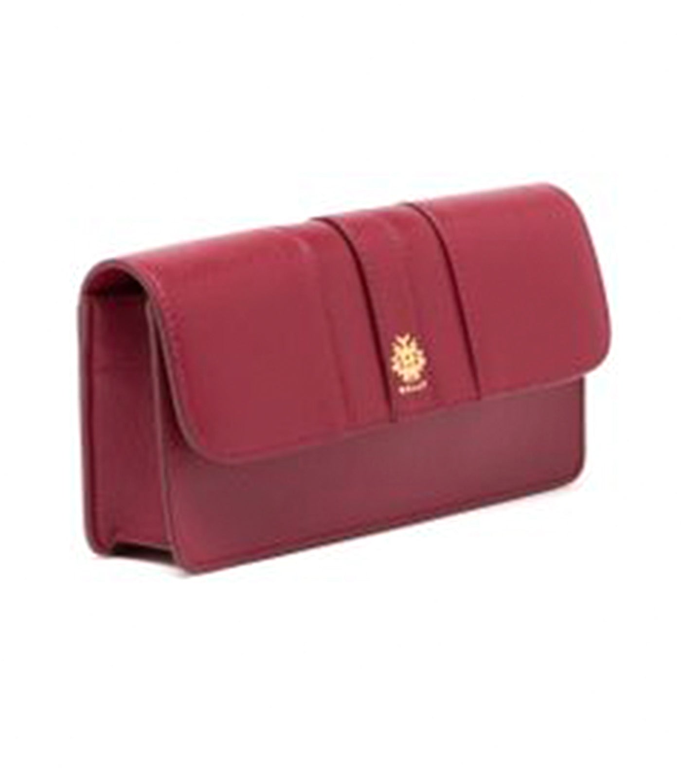Signature Phone Wallet in Leather Ruby Red