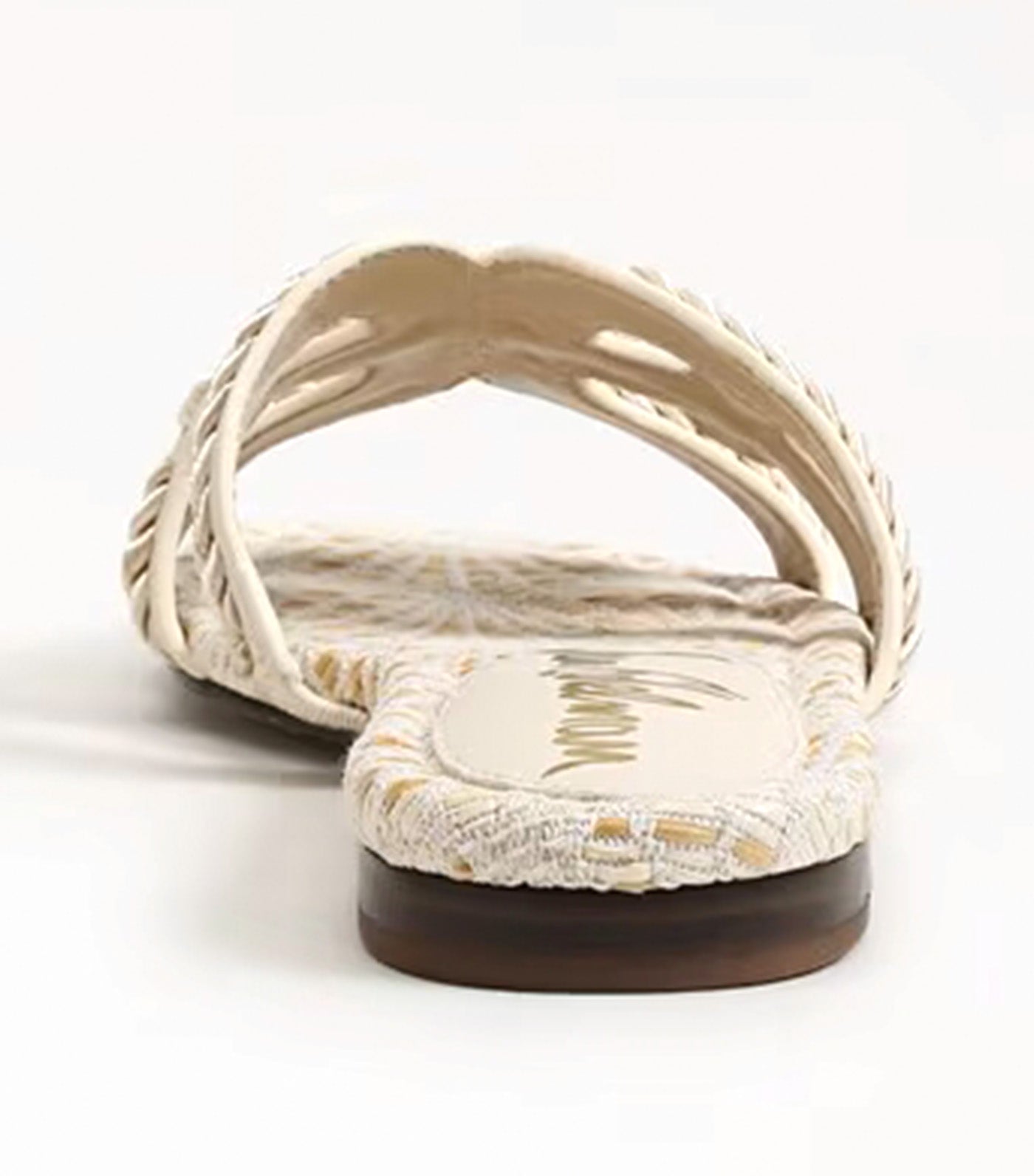 Sam Edelman Bay Twist Slide Sandal Faux Raffia Modern Ivory