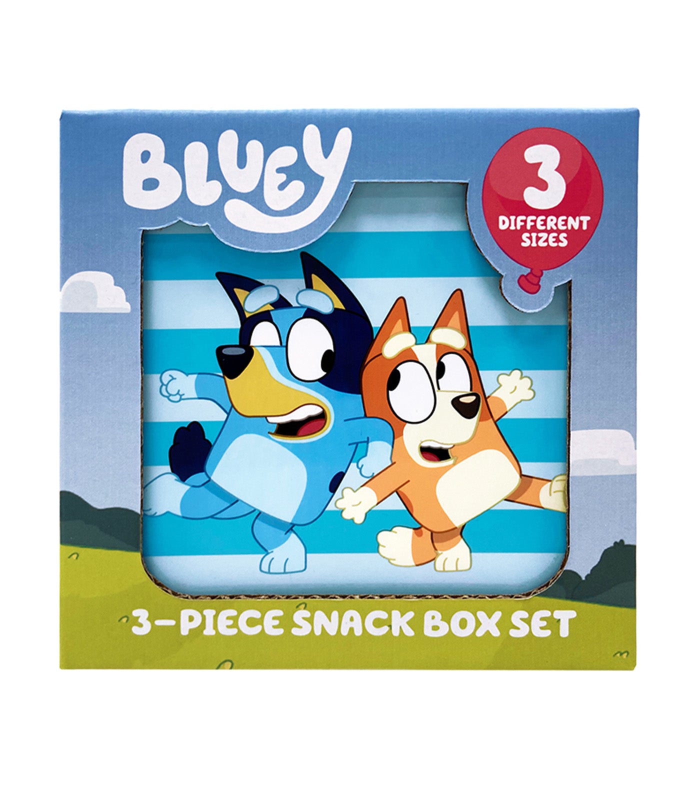 Bluey 3-Piece Snack Box Set Multicolor