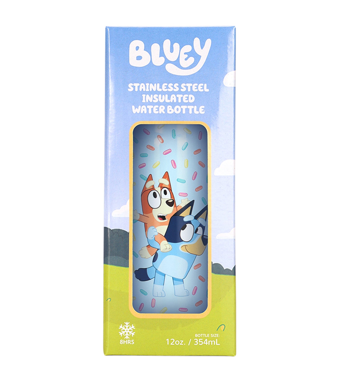 Bluey Stainless Steel Insulated Sippy Bottle 350ml - Splash & Sparkle Multicolor