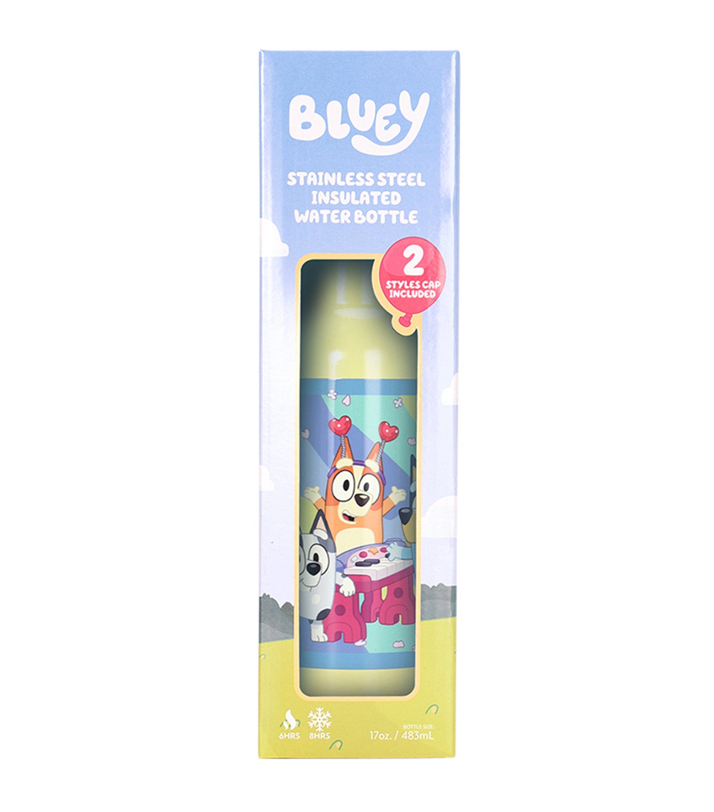 Bluey Insulated Water Bottle 483ml - Bluey & Pals Let's Play