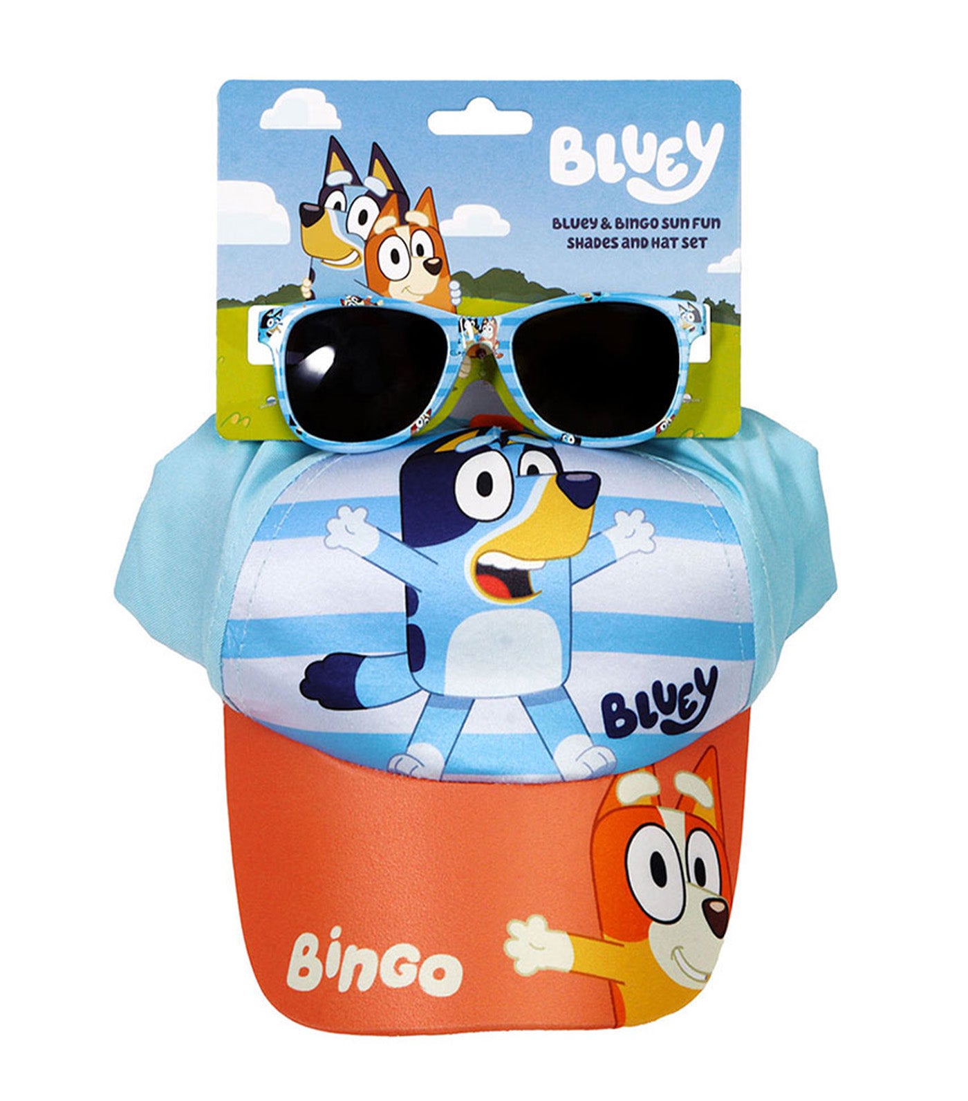 Bluey and Bingo Sun Fun Cap and Sunglasses Set