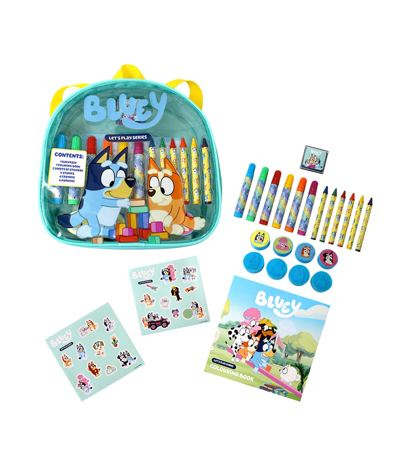 Bluey Activity Backpack Art Set - Let's Play Series