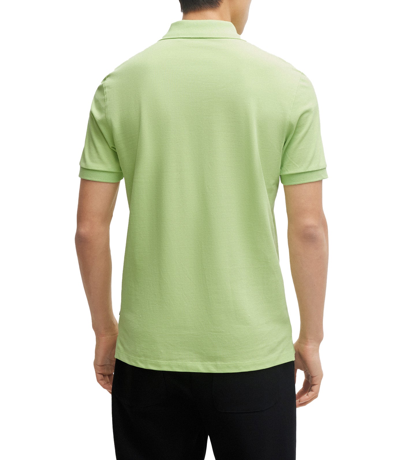 Cotton Polo Shirt with Embroidered Logo Light Green