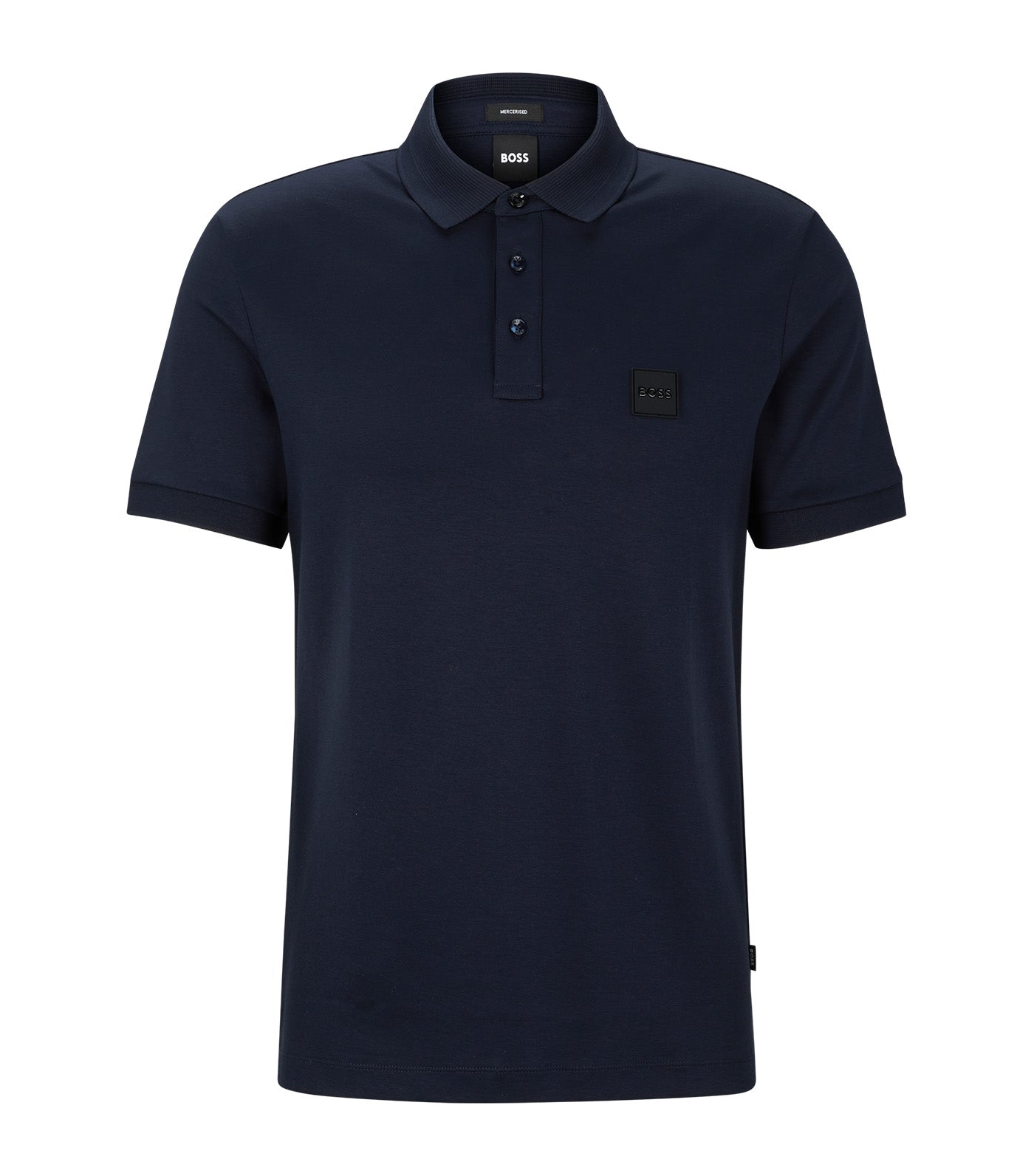 Cotton-Jersey Polo Shirt with Logo Badge - Dark Blue