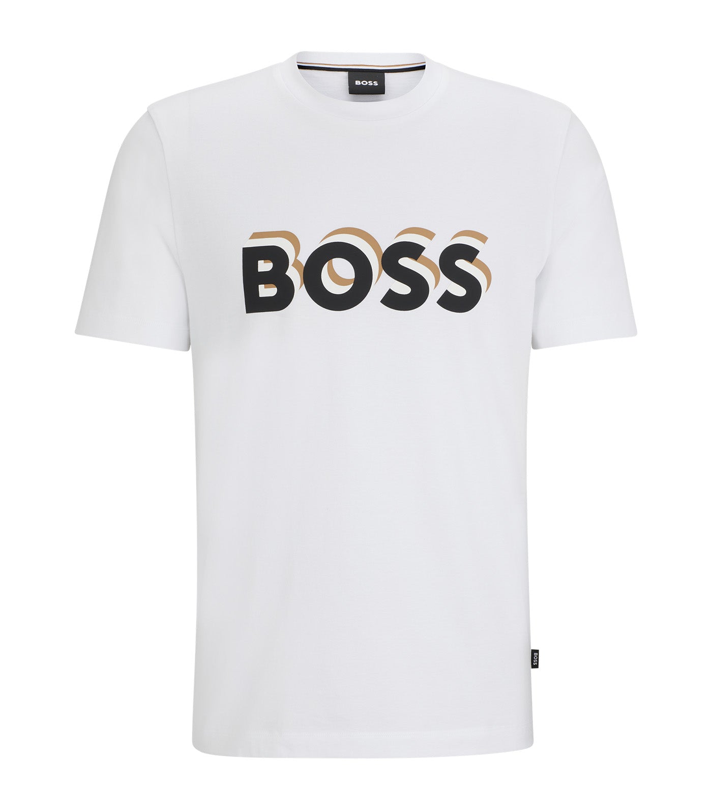 Cotton-Jersey T-Shirt with Logo in Signature Colors White
