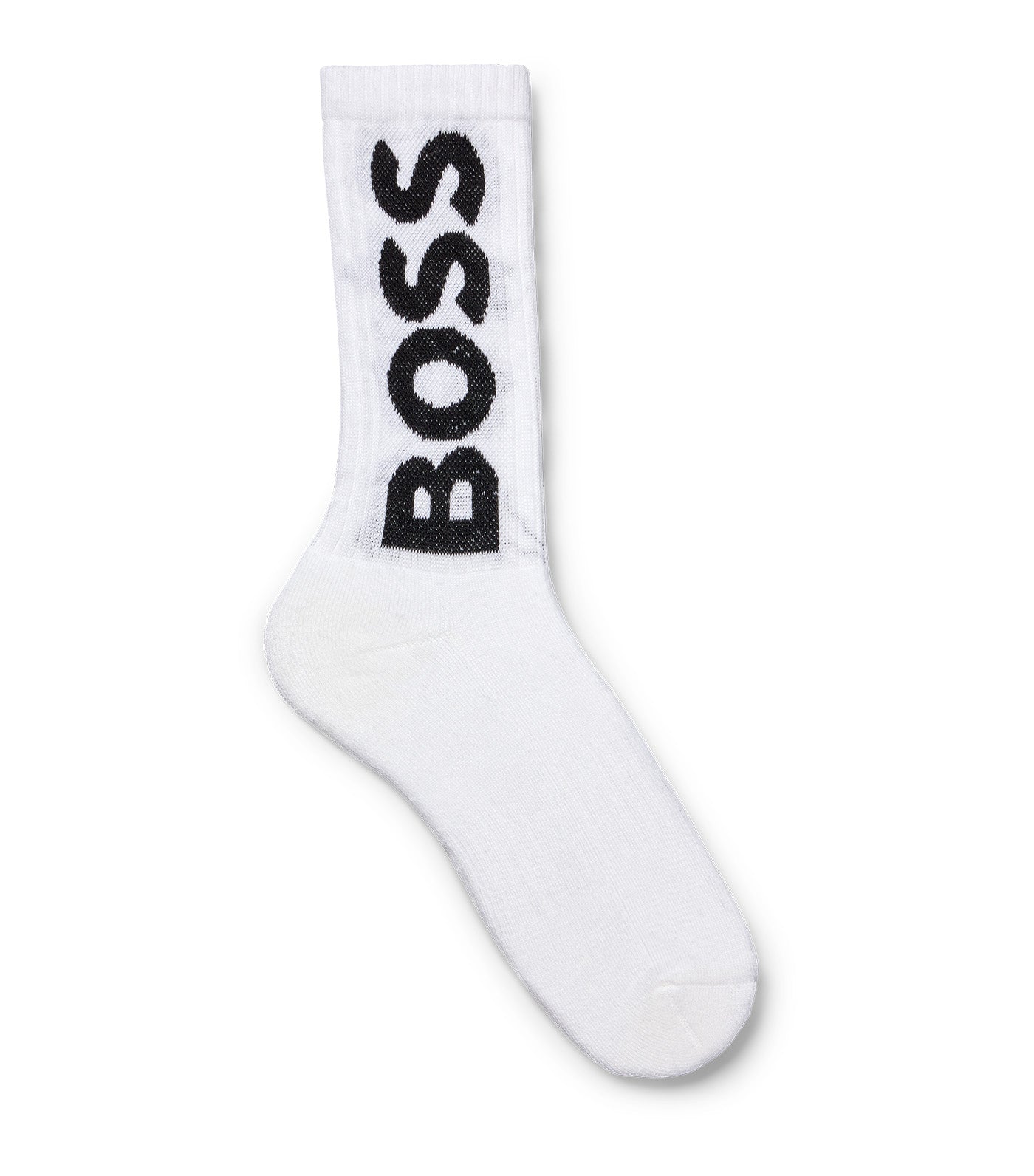 Quarter-Length Socks with Contrast Logo White