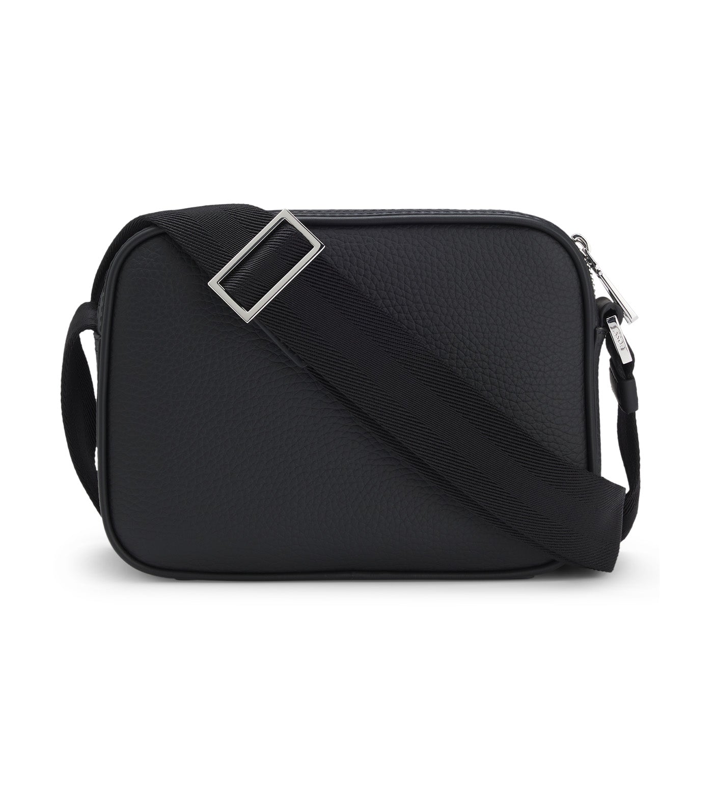 Crossbody Bag with Embossed Logo Black