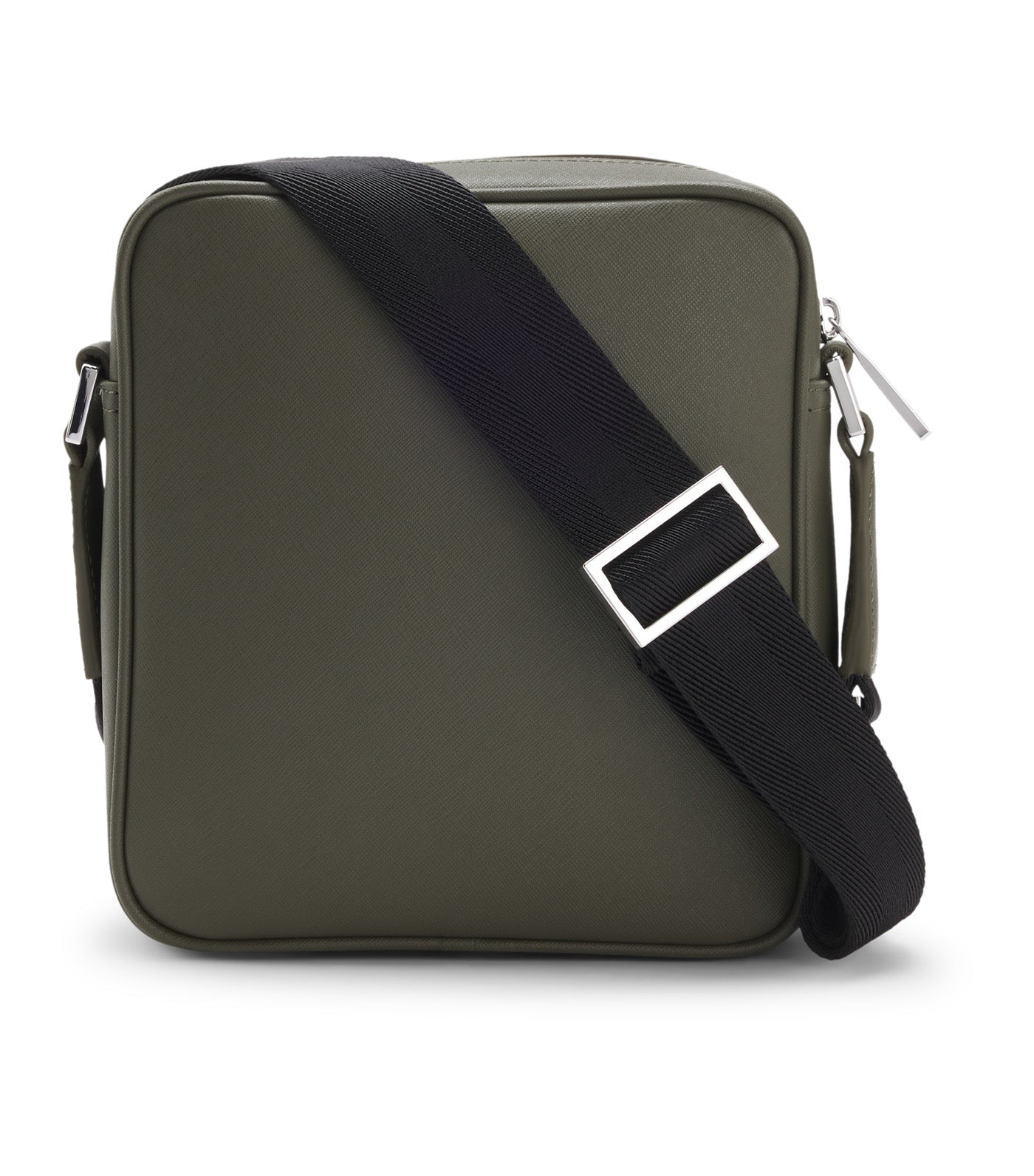 Reporter Bag with Silver-Tone Logo Lettering Green