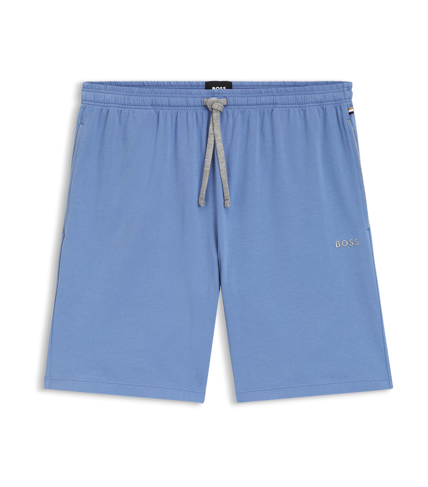 Stretch-Cotton Shorts with Embroidered Logo