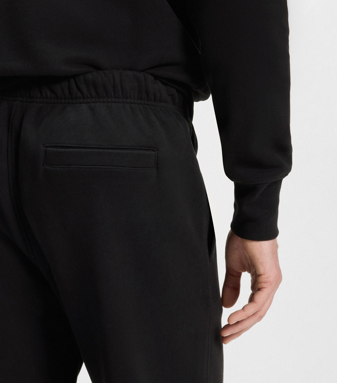 Beckham X BOSS Relaxed Tracksuit Bottoms in Cotton Terry Black
