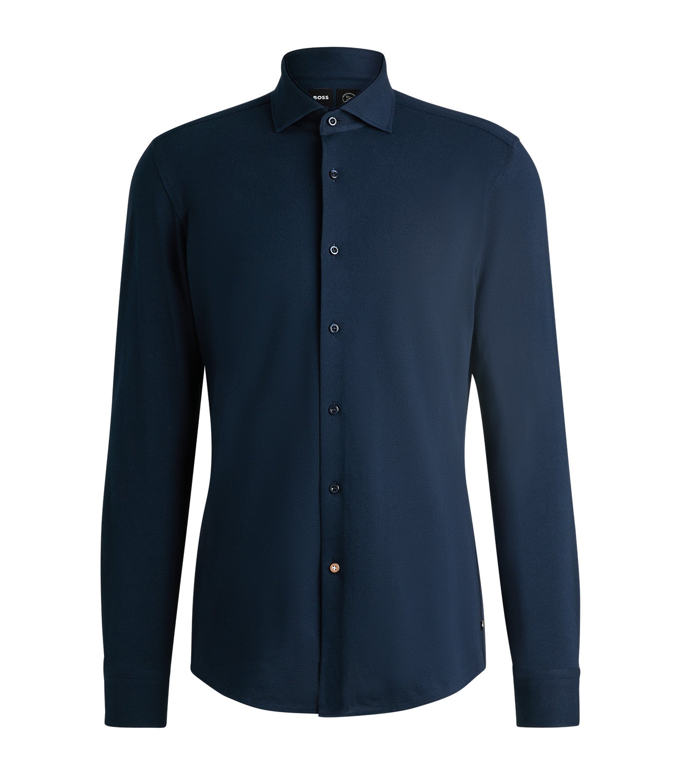 Slim-Fit Shirt in Cotton-Piqué Jersey