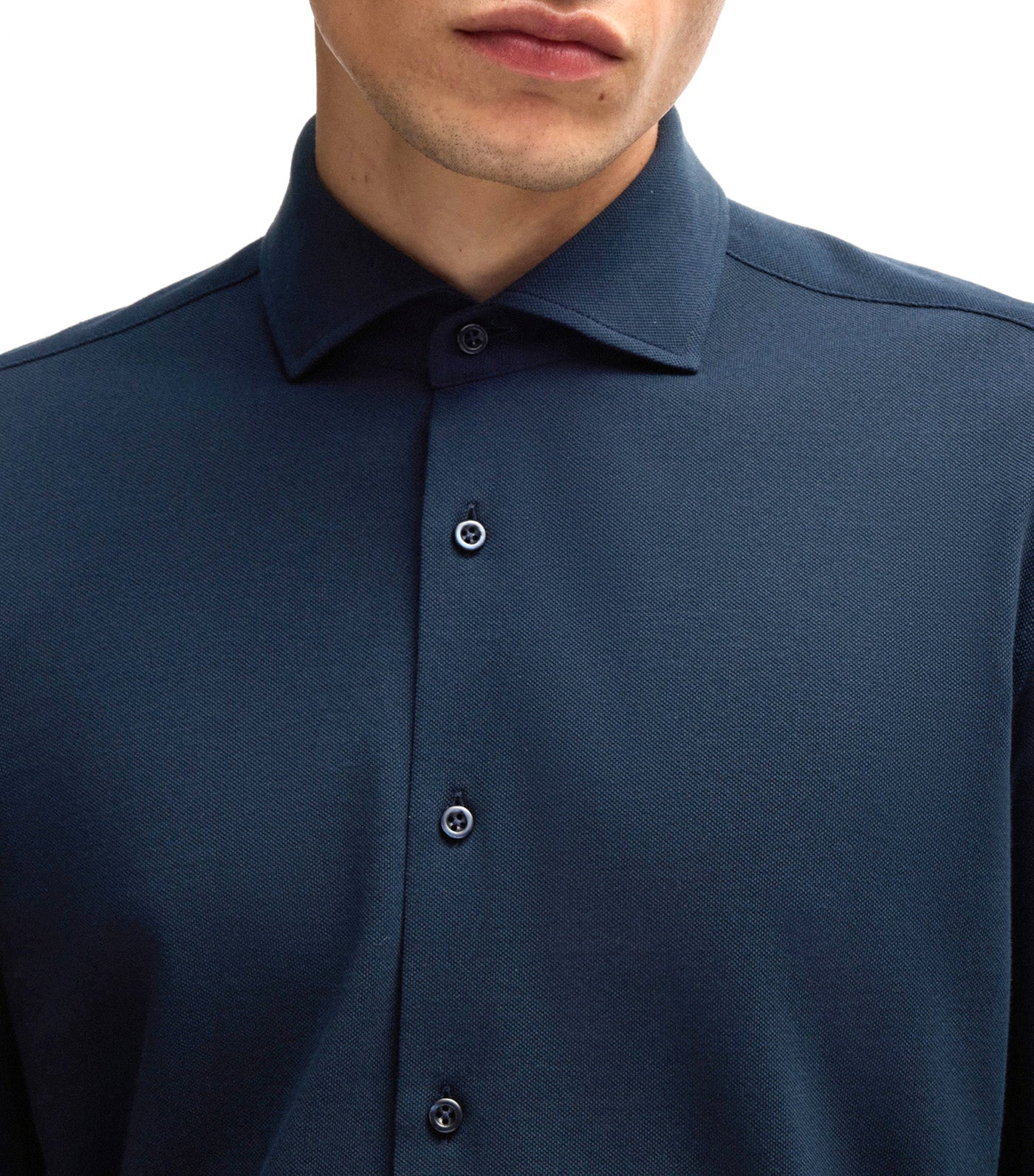 Slim-Fit Shirt in Cotton-Piqué Jersey